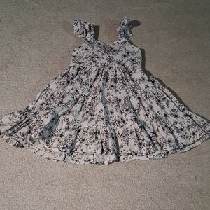 Cuteheads Floral Kids Dress - Black and White